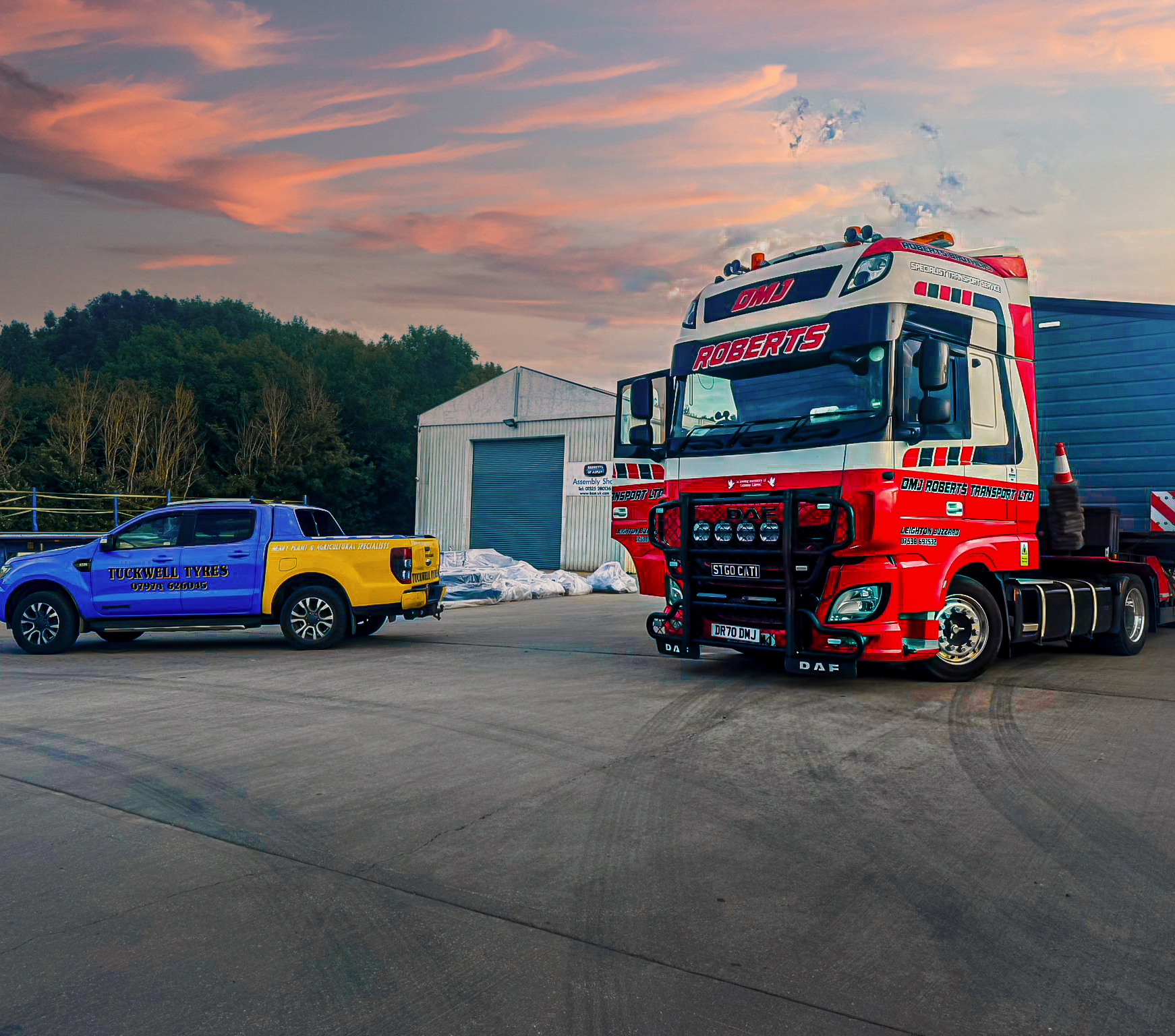 Truck and trailer tyre work